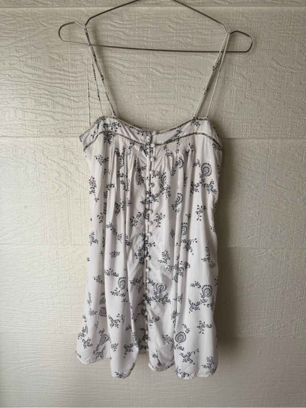 Abercrombie & Fitch White Floral Beaded Mini Dress XS